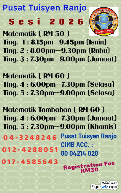 Pusat Tuisyen Ranjo, Butterworth